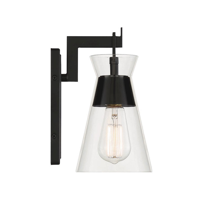 Savoy House Lakewood 1-Light Wall Sconce, Matte Black