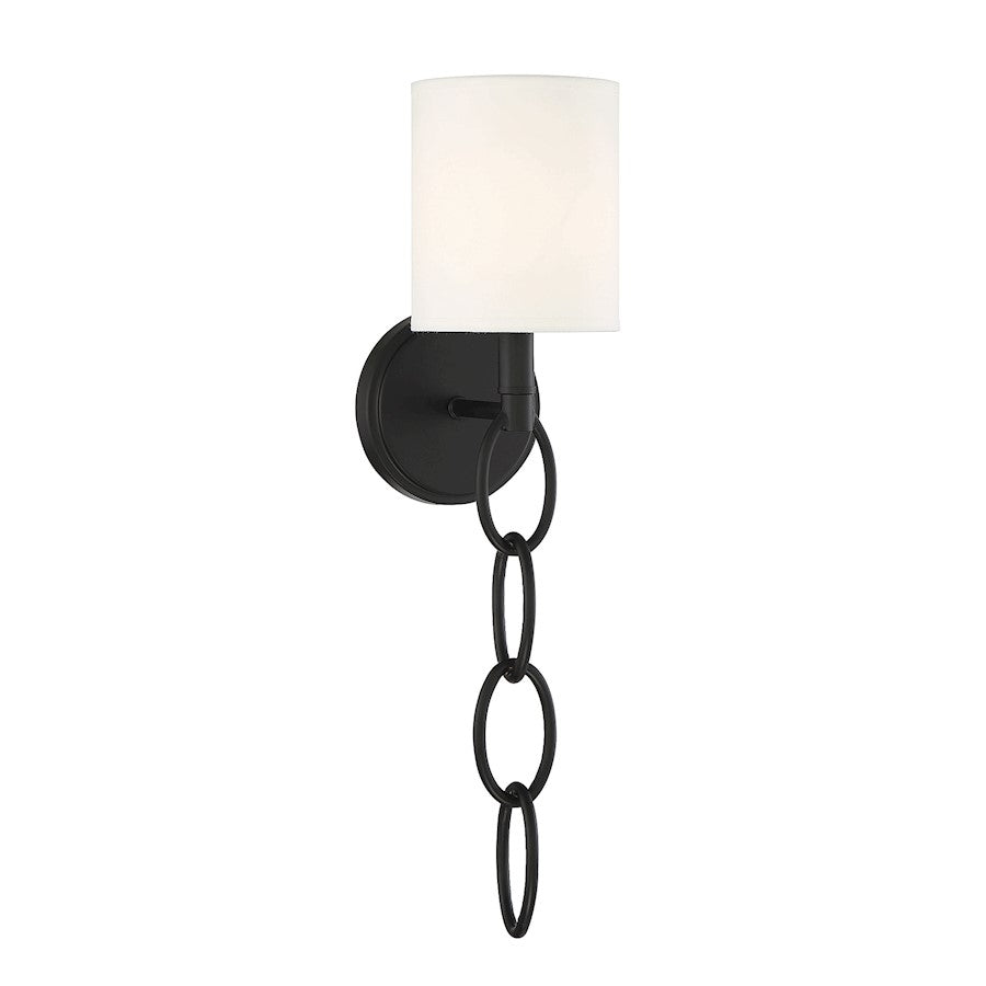 Savoy House Joffree 1-Light Wall Sconce, Matte Black - 9-1914-1-89