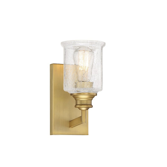 1 Light Bathroom Vanity Light, Warm Brass