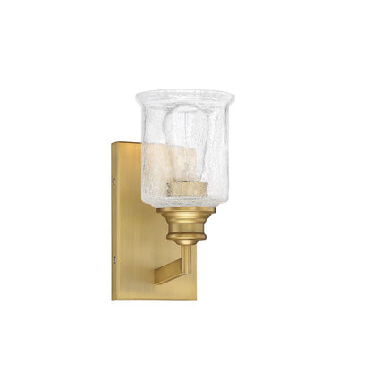 1 Light Bathroom Vanity Light, Warm Brass