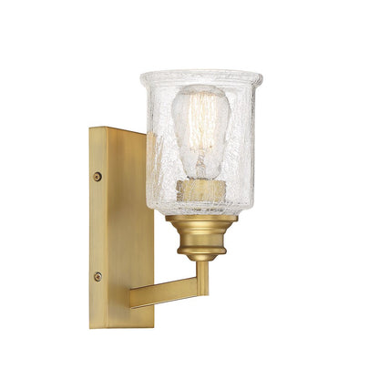 1 Light Bathroom Vanity Light, Warm Brass