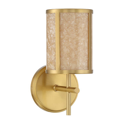 1 Light Bathroom Vanity Light, Warm Brass