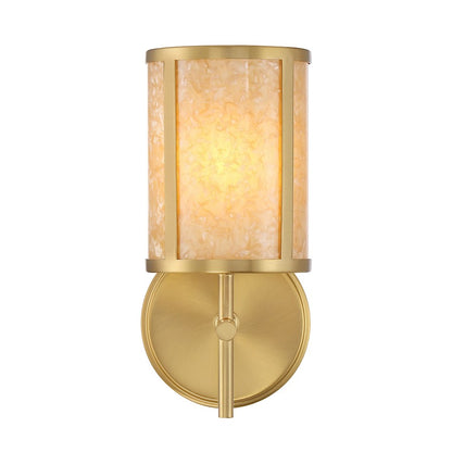 1 Light Bathroom Vanity Light, Warm Brass