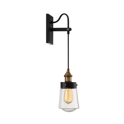 Savoy House Macauley 1-Light Wall Sconce, Vintage Black/Warm Brass - 9-2065-1-51