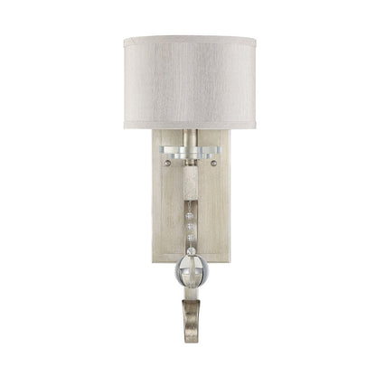1 Light Wall Sconce, Silver Sparkle