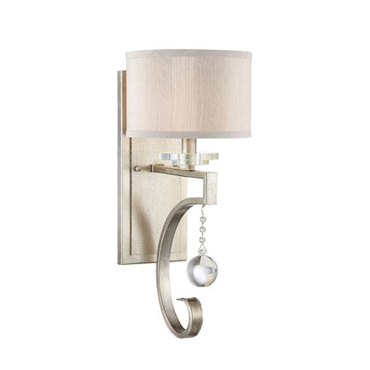 Rosendal 1 Light Sconce in Silver Sparkle