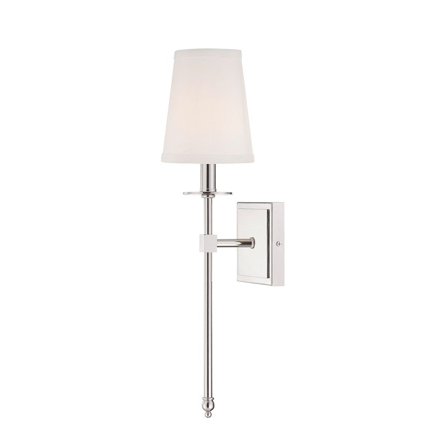 Savoy House Monroe 1-Light 20" Wall Sconce, Polished Nickel - 9-302-1-109