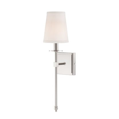 Monroe 1-Light 20" Wall Sconce, Polished Nickel