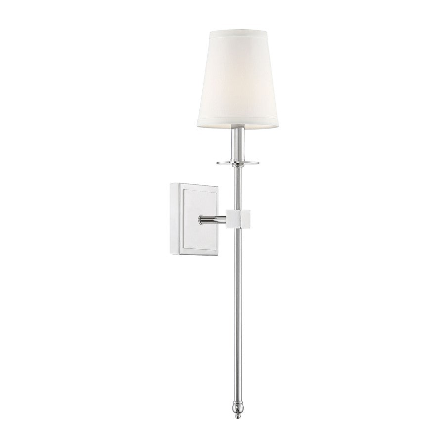 Monroe 1-Light 24" Wall Sconce, Polished Nickel