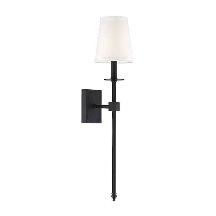 Savoy House Monroe 1-Light 24" Wall Sconce, Matte Black