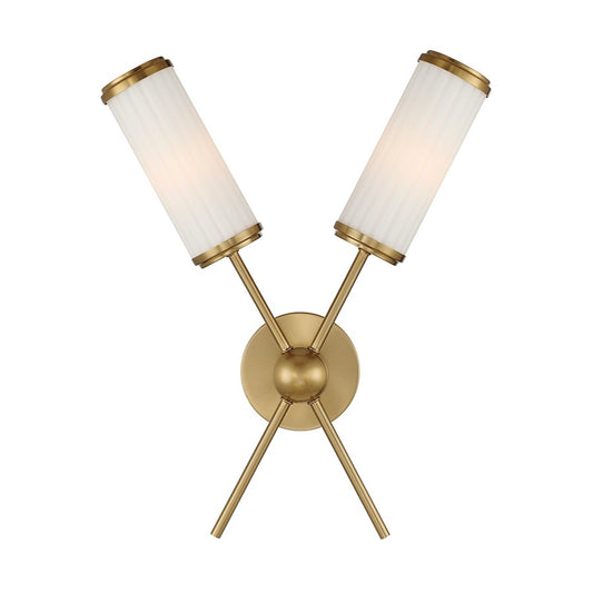 Savoy House Denison 2 Lt Sconce, Warm Brass