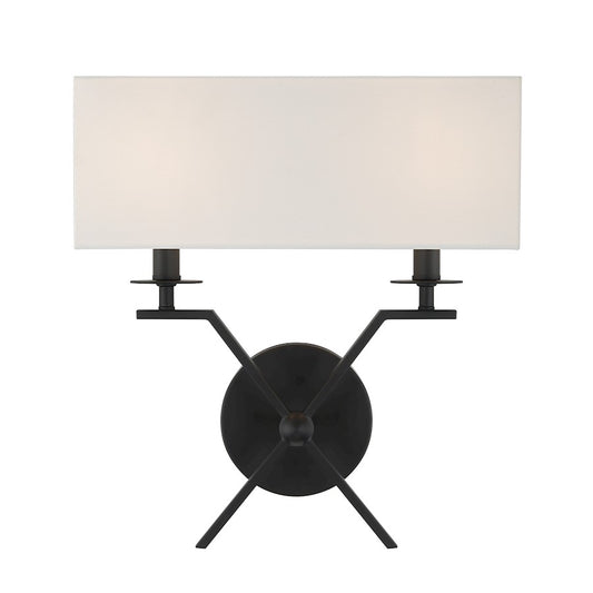 Savoy House Arondale 2 Light Sconce, Matte Black - 9-3305-2-89