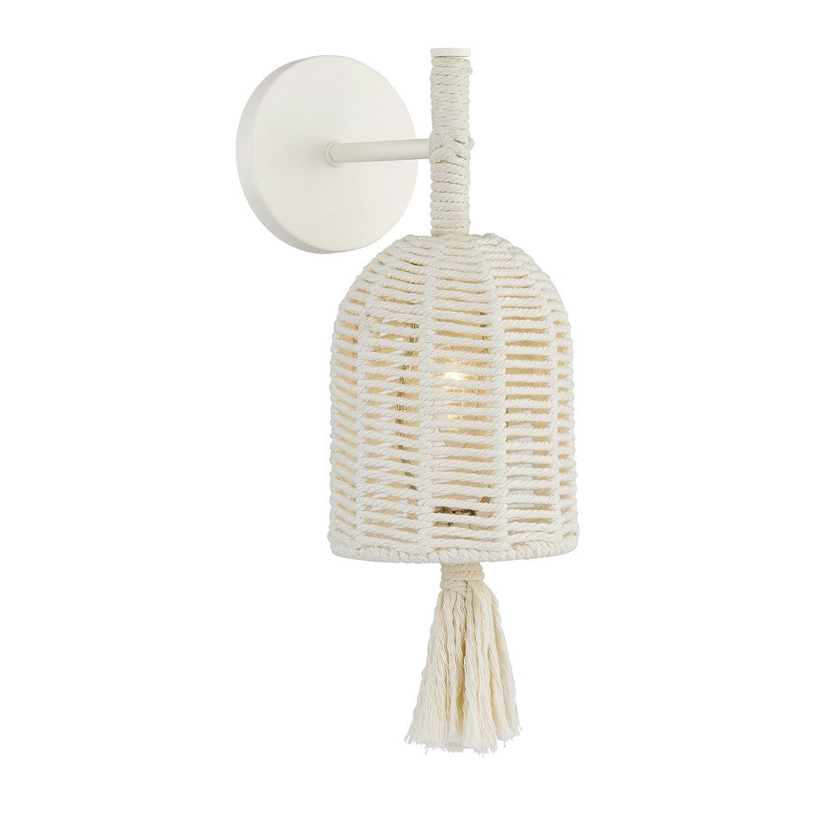 Savoy House Lunara 1 Lt Sconce, Cotton - 9-3402-1-341