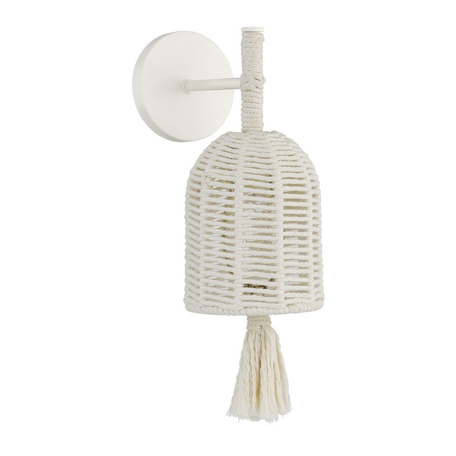 Savoy House Lunara 1 Lt Sconce, Cotton