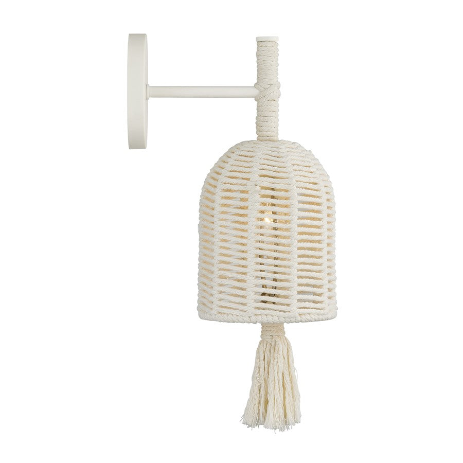 Savoy House Lunara 1 Lt Sconce, Cotton