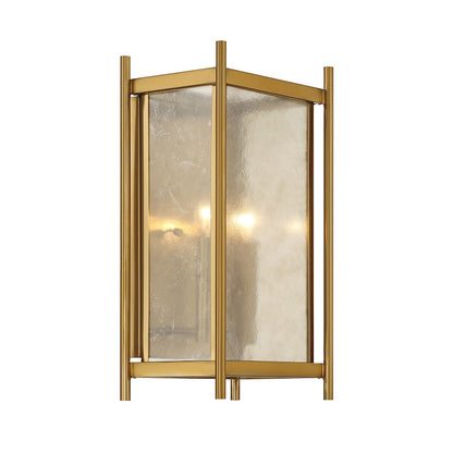 Jacobs 2-Light Wall Sconce, Warm Brass