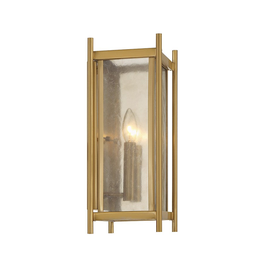 Jacobs 2-Light Wall Sconce, Warm Brass