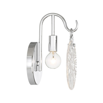 1 Light Bathroom Vanity Light, Polished Chrome