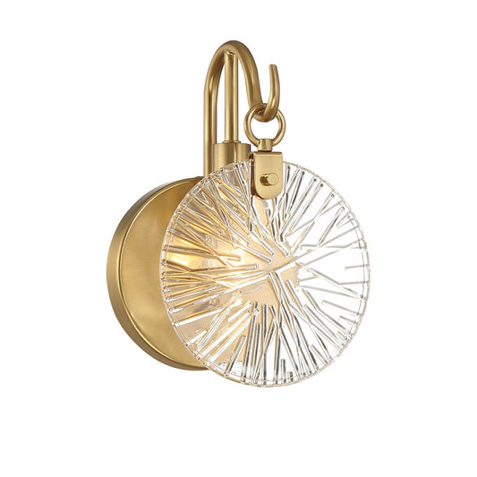 1 Light Bathroom Vanity Light, Warm Brass