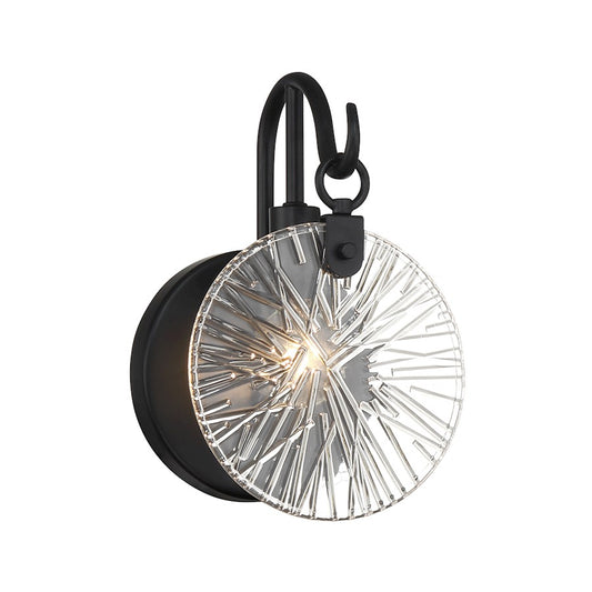 1 Light Bathroom Vanity Light, Matte Black
