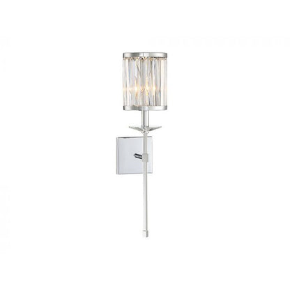 Savoy House Ashbourne 1-Light Wall Sconce, Polished Chrome - 9-400-1-11