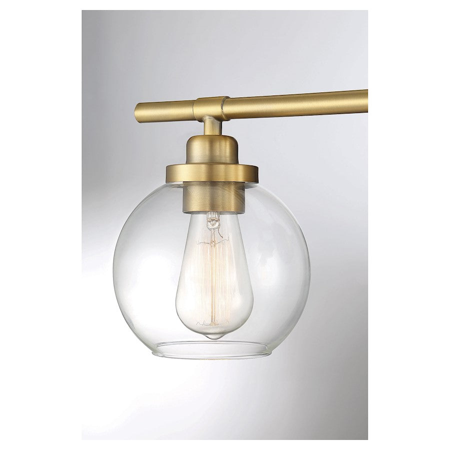 Carson 1-Light Bathroom Vanity Light, Warm Brass