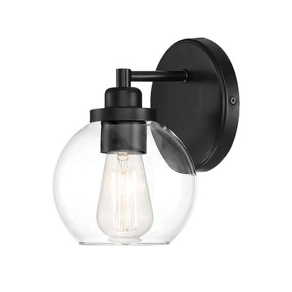 Carson 1-Light Bathroom Vanity Light, Matte Black