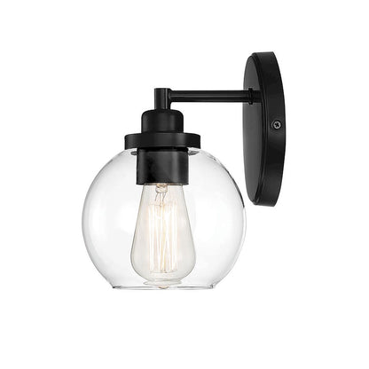 Carson 1-Light Bathroom Vanity Light, Matte Black