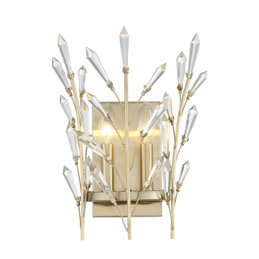 Savoy House Orianna 2 Light Sconce, Noble Brass - 9-4075-2-127