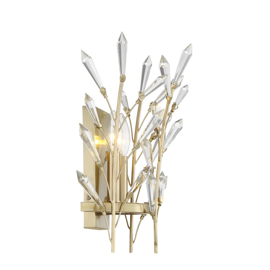 Savoy House Orianna 2 Light Sconce, Noble Brass