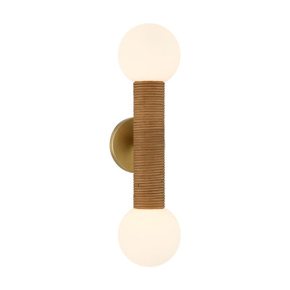 Savoy House Jarrell 2 Lt Sconce, White Opal, Warm Brass