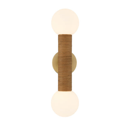 Savoy House Jarrell 2 Lt Sconce, White Opal, Warm Brass