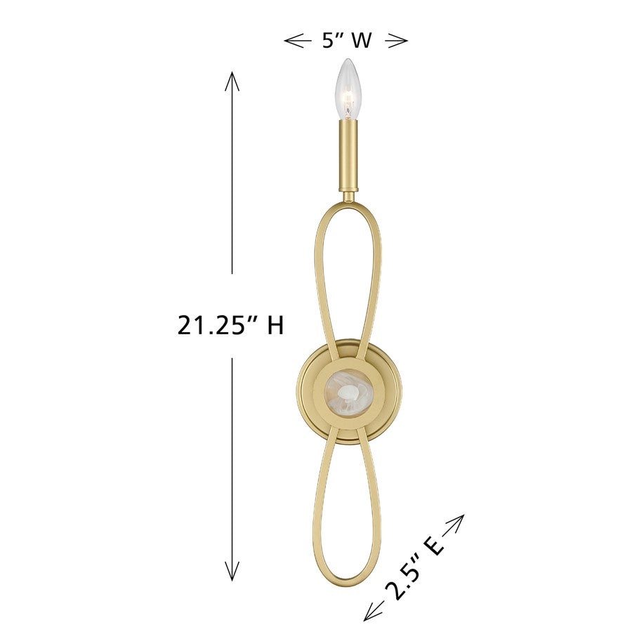 Savoy House Minette 1 Lt Sconce, Spun Gold