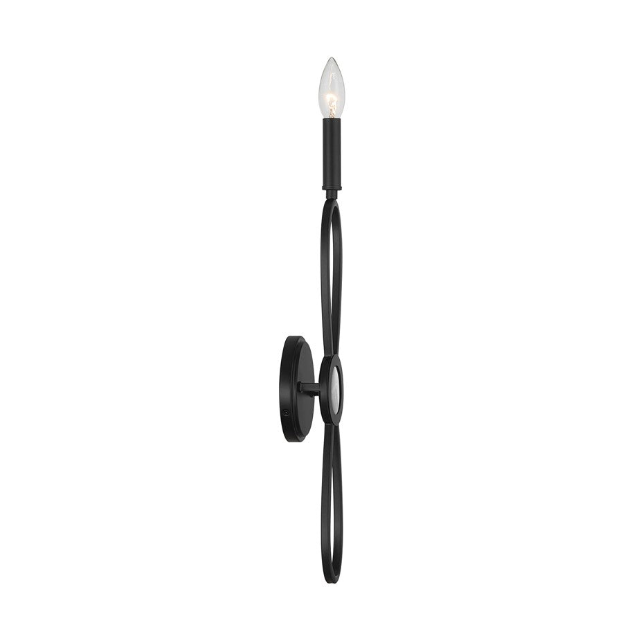 Savoy House Minette 1 Lt Sconce, Matte Black