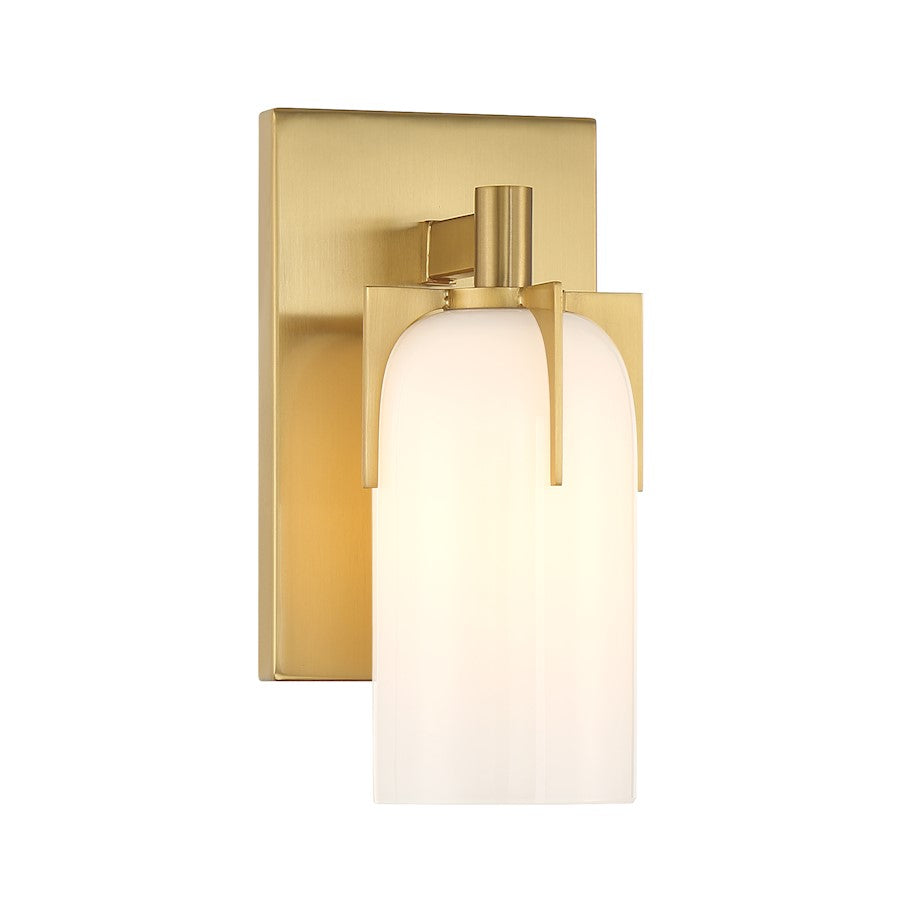 Savoy House Caldwell 1-Light Bathroom Vanity Light, Warm Brass - 9-4128-1-322