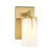 Savoy House Caldwell 1-Light Bathroom Vanity Light, Warm Brass - 9-4128-1-322