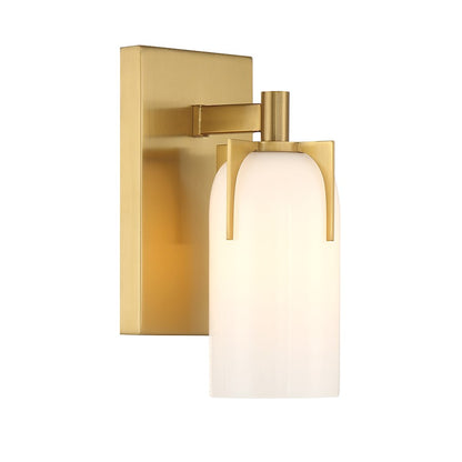 1 Light Bathroom Vanity Light, Warm Brass