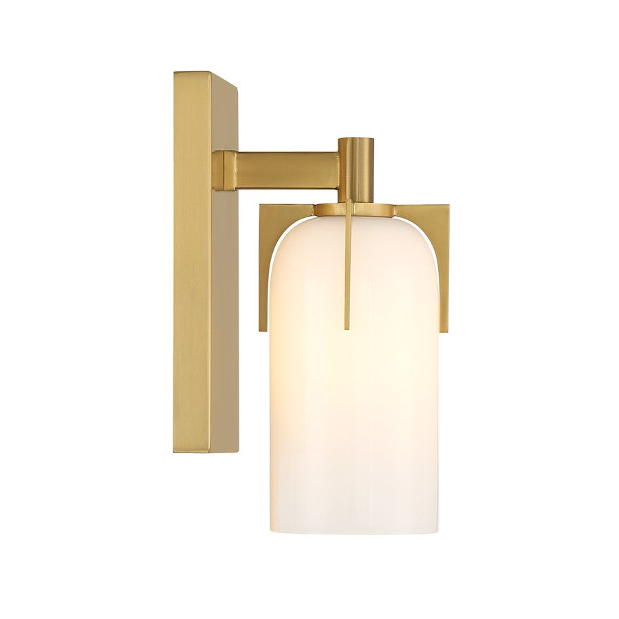 1 Light Bathroom Vanity Light, Warm Brass