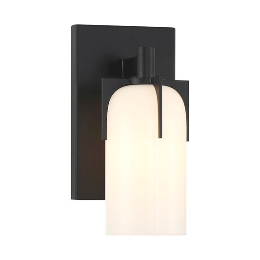 1 Light Bathroom Vanity Light, Matte Black