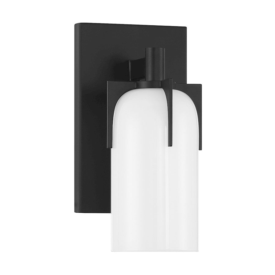 1 Light Bathroom Vanity Light, Matte Black