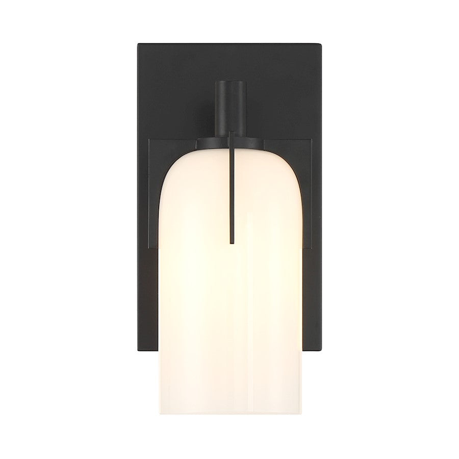 1 Light Bathroom Vanity Light, Matte Black