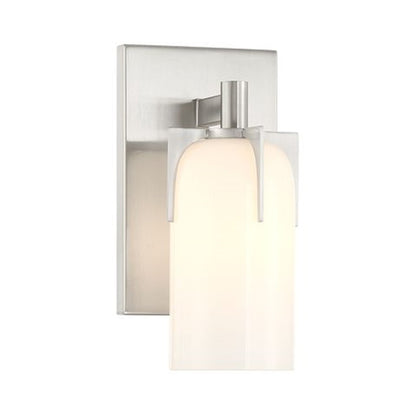 1 Light Bathroom Vanity Light, Satin Nickel