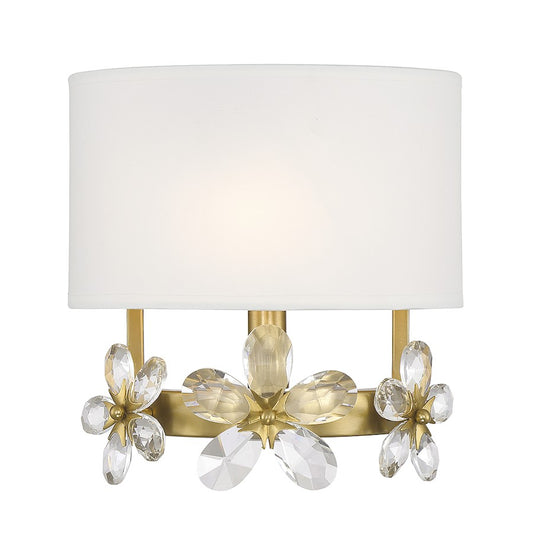 Savoy House Dahlia 1-Light Wall Sconce, Warm Brass - 9-4364-1-322