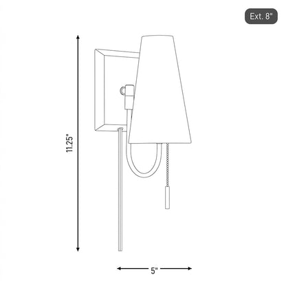 Savoy House Wilkes 1 Lt 11" Sconce, Warm Brass