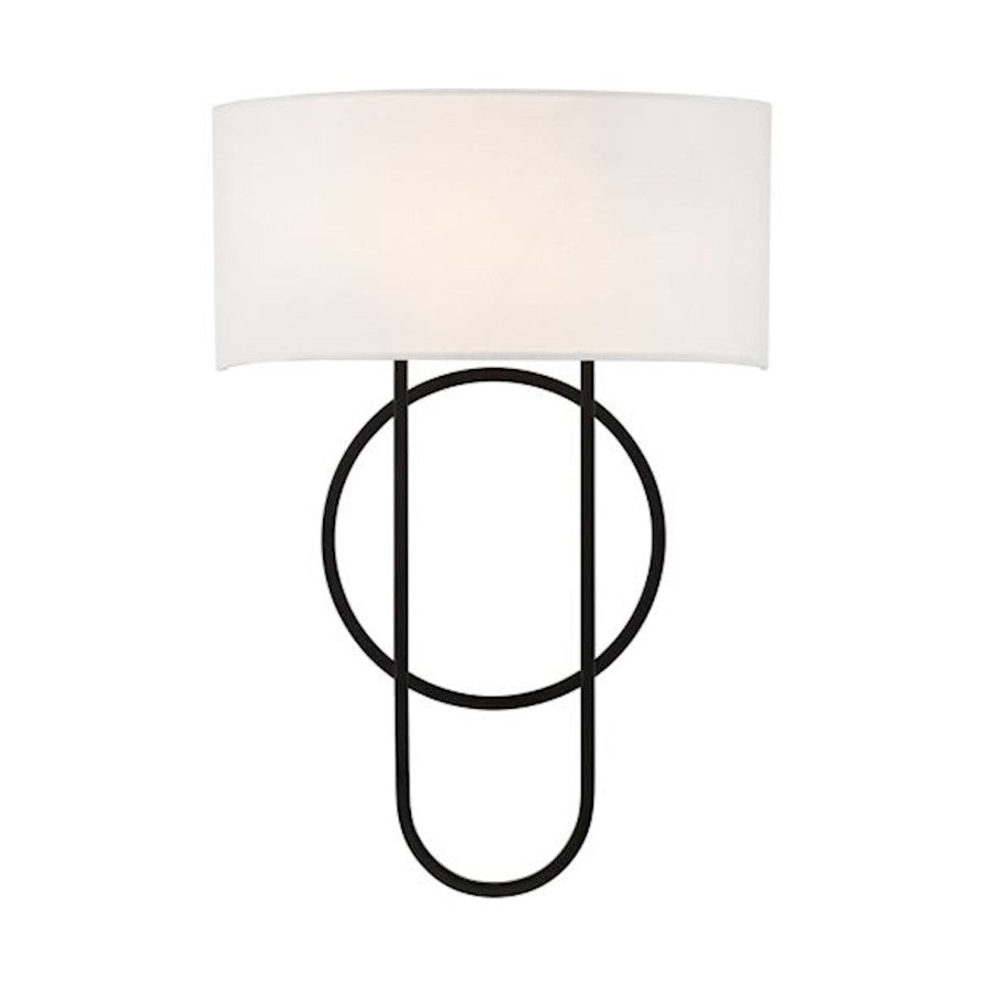 Savoy House Tempe 2-Light Wall Sconce, Matte Black - 9-4800-2-89