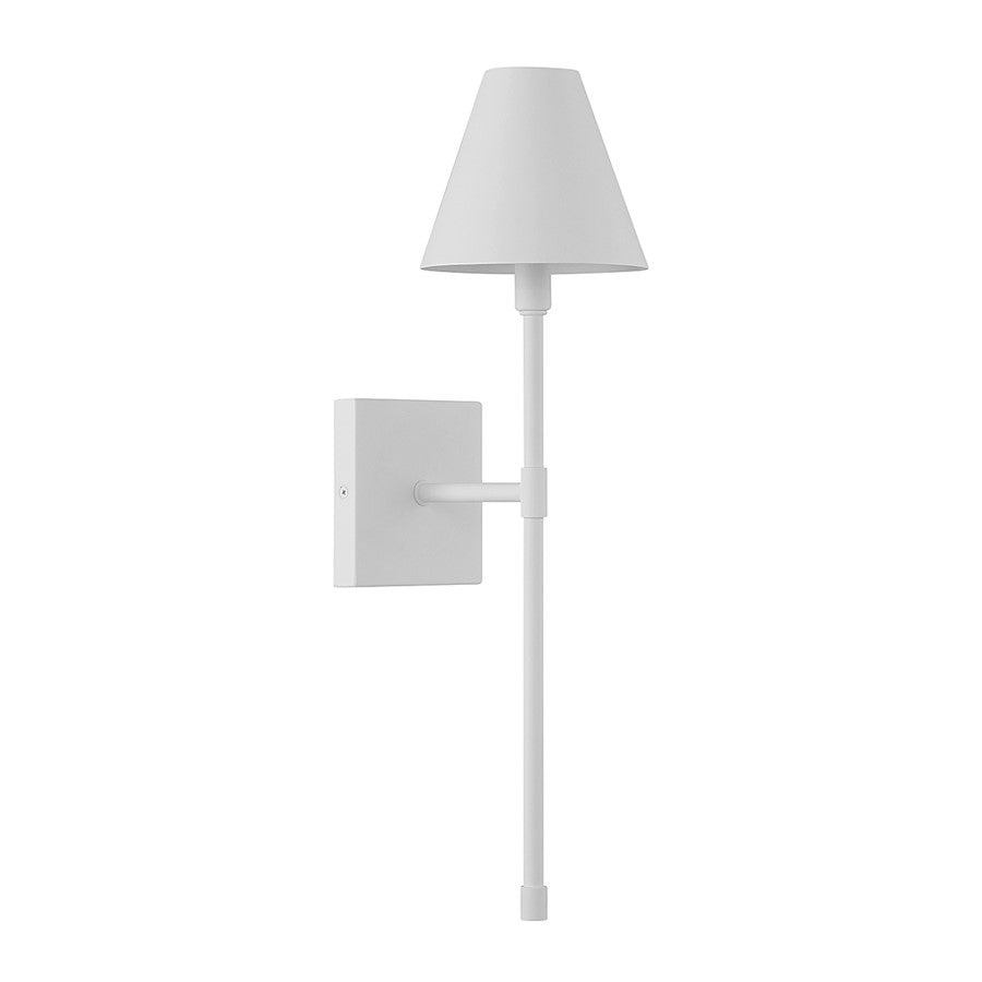 Jefferson 1-Light Wall Sconce, Bisque White