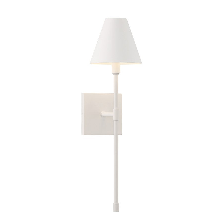 Jefferson 1-Light Wall Sconce, Bisque White