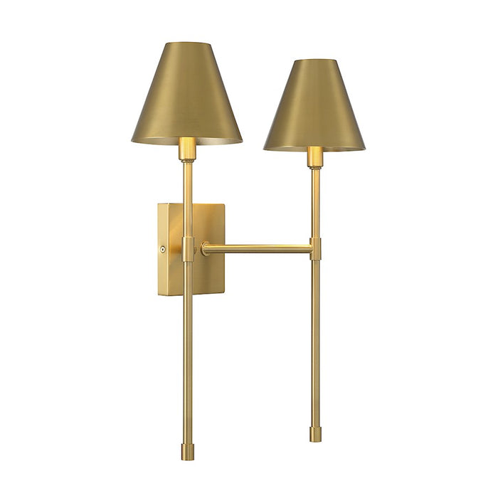 Savoy House Jefferson 2-Light Wall Sconce, Warm Brass