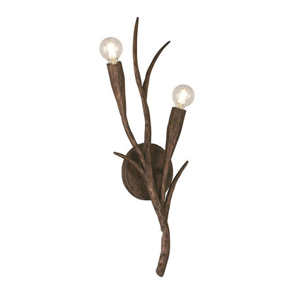 Savoy House Palisades 2 Light Sconce, Bark
