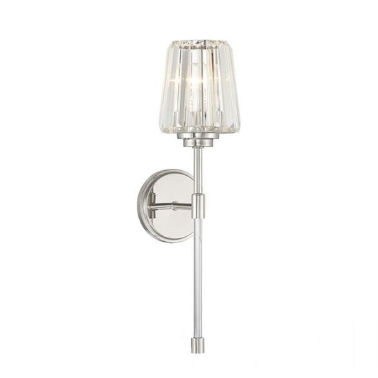 Savoy House Garnet 1-Light Wall Sconce, Polished Nickel - 9-6001-1-109